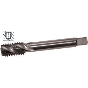 MASCHI STANDARD IN ACCIAIO SUPER RAPIDO HSS-E Tipo con gambo passante, elica a 35°, per fori ciechi profondi.<br>Filettatura: Passo Whitworth DIN 376 C. Tolleranza H6. HSS-Co 5% taps 9405GSC 1