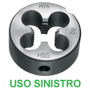 FILIERE STANDARD IN ACCIAIO SUPER RAPIDO HSS Filettatura: Metrica - Passo grosso M. DIN 223.<br>Tolleranza 6 g. HSS dies 9406GD 3