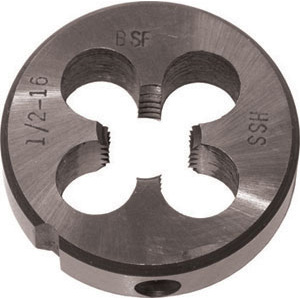 FILIERE STANDARD IN ACCIAIO SUPER RAPIDO HSS Filettatura: Passo Whitworth fine BSF. DIN 223.<br>Tolleranza 6 g. HSS dies 9406GM 3/4