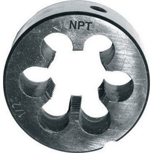 FILIERE STANDARD IN ACCIAIO SUPER RAPIDO HSS Filettatura: Conica Americana NPT, conicità 1:16. DIN 223.<br>Tolleranza 6 g. HSS dies 9406GV 1/2