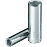 CHIAVI A BUSSOLA ATTACCO 1/4" DIN 3120-ISO 1174 DIN 3124, ISO 2725-1.<br>Tipo lungo con esagono interno. Lunghezza mm 50. sockets 941RAL 5