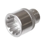 CHIAVI A BUSSOLA ATTACCO 1/4" DIN 3120-ISO 1174 Tipo con PROFILO MULTIPLO per il serraggio di viti con teste esagonali, esagonali consumate/arrotondate fino al 50%, poligonali, TORX, XZN-SPLINE, quadre. Lunghezza mm 25. sockets 946GAF 4