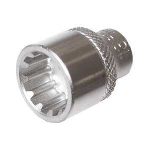 CHIAVI A BUSSOLA ATTACCO 1/4" DIN 3120-ISO 1174 Tipo con PROFILO MULTIPLO per il serraggio di viti con teste esagonali, esagonali consumate/arrotondate fino al 50%, poligonali, TORX, XZN-SPLINE, quadre. Lunghezza mm 25. sockets 946GAF