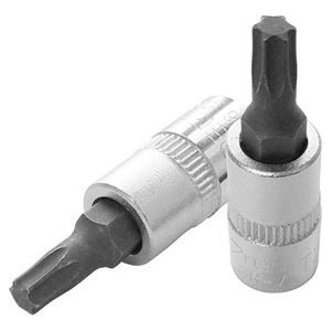 CHIAVI A BUSSOLA ATTACCO 1/4" DIN 3120-ISO 1174 Tipo con impronta esterna TORX. Lunghezza mm 37. sockets 946GHE