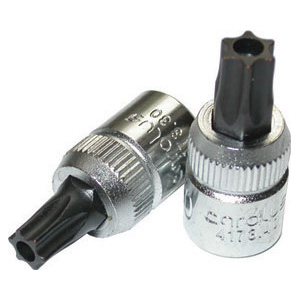 CHIAVI A BUSSOLA ATTACCO 1/4" DIN 3120-ISO 1174 Tipo con impronta esterna TORX con foro. Lunghezza mm 37. sockets 946GL