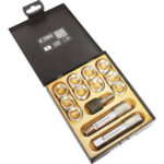 INSERTI FILETTATI IN ACCIAIO INOX Ogni corredo contiene:<br>10 inserti filettati della misura indicata, una serie di maschi per filettare, un utensile per l'applicazione art. 9502 GAS.<br>In cassetta. thread inserts in stainless steel 9503GL 1 11