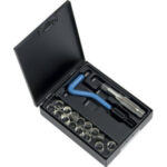 INSERTI FILETTATI IN ACCIAIO INOX Contenuto:<br>5 pz. per misura inserti Art. 9500 G 14x1,25A/ 14x1,25B/ 14x1,25C<br>1 pz. maschio Art. 9501 G 14x1,25<br>1 pz. utensile applicatore Art. 9502 GA 17<br>In cassetta. thread inserts in stainless steel 9504A