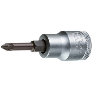 CHIAVI A BUSSOLA ATTACCO 3/8" DIN 3120-ISO 1174 Tipo a giravite taglio a croce PZD. Lunghezza mm 55. sockets 952RQ