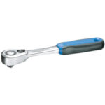 LEVE A CRICCO Leva a cricco con levetta per movimenti D + S.<br>Impugnatura in gomma bicomponente. Con sistema di sgancio rapido e sicuro, a pulsante. Dentatura fine.<br>Lunghezza mm 200. ratchets 953TB