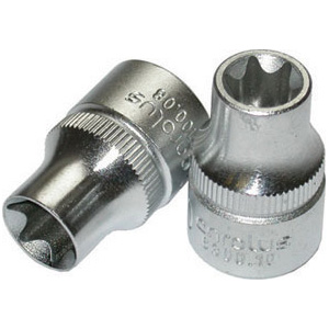 CHIAVI A BUSSOLA ATTACCO 3/8" DIN 3120-ISO 1174 Tipo con impronta interna TORX. Lunghezza mm 26. sockets 956RET