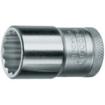 CHIAVI A BUSSOLA ATTACCO 1/2" DIN 3120-ISO 1174 DIN 3124, ISO 2725-1 mis. in mm.<br>Tipo con poligono interno. sockets 969RB