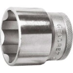 CHIAVI A BUSSOLA ATTACCO 1/2" DIN 3120-ISO 1174 PER USO A MANO SU VITI E DADI CON IMPRONTA ESAGONALE METRICA E IN POLLICI<br>DIN 3124.<br>Possono essere impiegate anche su viti e dadi danneggiati o fuori tolleranza. sockets 969RBC 22