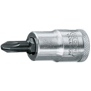 CHIAVI A BUSSOLA ATTACCO 1/2" DIN 3120-ISO 1174 Tipo a giravite taglio a croce Phillips. Lunghezza mm 60. sockets 969RF