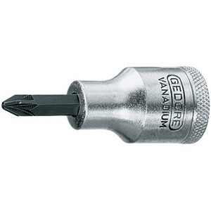 CHIAVI A BUSSOLA ATTACCO 1/2" DIN 3120-ISO 1174 Tipo a giravite taglio a croce Pozidriv. Lunghezza mm 60. sockets 969RL
