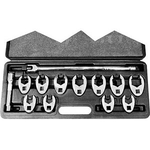 CHIAVI A INSERTO ATTACCO 1/2" DIN 3120-ISO 1174 IN SERIE Composizione:<br>11 chiavi a inserto con bocca esagonale aperta per dadi mm 20 - 21 - 22 - 23 - 24 - 25 - 26 - 27 - 28 - 30 - 32<br>Impugnatura a leva con attacco quadro snodato da 1/2", con sfera di fermo<br>Prolunga lunghezza mm 125<br>In cassetta plastica.<br>Assortimento completo. insert-wrenches in sets 970RAL