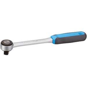LEVE A CRICCO Leve a cricco con disco per movimento D + S.<br>Impugnatura in materiale bicomponente. Dentatura finissima. Lunghezza mm 270. ratchets 970RS