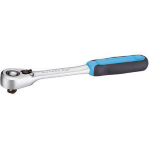 LEVE A CRICCO Leve a cricco con levetta per movimento D + S.<br>Impugnatura in materiale bicomponente. Dentatura fine. Lunghezza mm 270.<br>Con sistema di sgancio rapido e sicuro, a pulsante. ratchets 970RTB