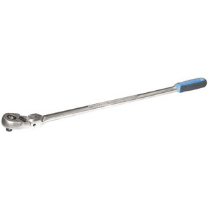 RICAMBI PER CHIAVI A BUSSOLA Leve a cricco extralunghe, snodate a 180°, con bloccaggio snodo.<br>Levetta per movimento D + S e fisso. Impugnatura in materiale bicomponente. Dentatura fine.<br>Lunghezza mm 600. Con sicuro sistema di sgancio rapido a pulsante. spare parts for sockets 970S