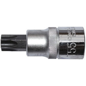 CHIAVI A BUSSOLA ATTACCO 1/2" DIN 3120-ISO 1174 Tipo con impronta esterna TORX.<br>Lunghezza mm 55 (Grandezza T 70: Prod. SCU, lunghezza mm 60). sockets 971RQT