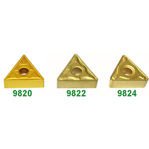 INSERTI PER TORNITURA A FISSAGGIO MECCANICO Per asportazione grossa - raggio 1,2.<br>Dimensione mm 14,7x9,52x4,76. carbide tool bits 9824