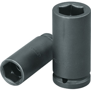 BUSSOLE PER AVVITATORI ATTACCO 1/2 DIN 3121-ISO 1174 Bussole esagonali, extra lunghe, attacco 1/2".<br>Lunghezza totale mm 78. impact socket wrenches 982GC