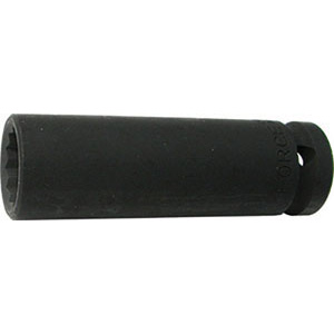 BUSSOLE PER AVVITATORI ATTACCO 1/2 DIN 3121-ISO 1174 Bussole poligonali, extra lunghe, attacco 1/2".<br>Lunghezza totale mm 85. impact socket wrenches 982GCB