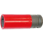 BUSSOLE PER AVVITATORI DIN 3129-ISO 2725 Bussole esagonali colorate, con guaina plastica di protezione esterna e inserto interno per non danneggiare cerchi e bulloni; attacco 1/2".<br>Lunghezza totale mm 85. impact socket wrenches 982GDVA 19