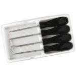 UTENSILI SPECIALI PER ANELLI O-RINGS IN ASSORTIMENTO Assortimento di 4 utensili:<br>Utensile a punta diritta.<br>Utensile a punta, piegata a 90°.<br>Utensile a punta, piegata a 135°. <br>Utensile a gancio stretto.<br>Lunghezza ciascun utensile mm 135.<br>In confezione. special tools for seals / O-rings set 9853