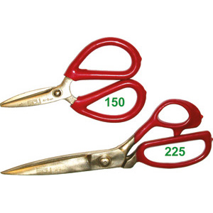 UTENSILI DI SICUREZZA ANTISCINTILLA In lega bronzo-alluminio.<br>Con impugnature plastificate. safety hand tools 9907F 150