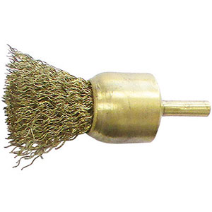 UTENSILI DI SICUREZZA ANTISCINTILLA Con fili in lega bronzo-alluminio, ondulati, attacco cilindrico Ø mm 6. Lungh. totale mm 74. safety hand tools 9960C