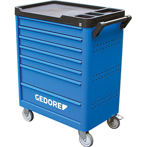 CARRELLI PORTAUTENSILI A 7 cassetti, dimensioni mm 640x400, 5 cassetti altezza mm 80, 2 cassetti altezza mm 162,5. Portata kg 400 in movimento. Con maniglia di trasporto. Fianchi con fori mm 10x38 per l'applicazione di ganci Art. 995 GT. Senza utensili.<br>Ogni cassetto può contenere:<br>4 moduli singoli (mm 157,5x310) da Art. 1000 G 3 a 1000 G 30 <br>oppure <br>2 moduli singoli (mm 157,5x310) da Art. 1000 G 3 a 1000 G 30 + 1 modulo doppio (mm310x315) Art. 1000 G 1 o 1000 G 2 o 1000 G 4<br>oppure<br>2 moduli doppi (mm310x315) Art. 1000 G 1 o 1000 G 2 o 1000 G 4<br>Per garantire il perfetto bloccaggio delle suddette configurazioni possono essere impiegati 1 modulo distanziatore Art. 1000 G 35 o 1000 G 38 oppure 2 moduli distanziatori Art. 1000 G 34. tool trolleys 998G 30