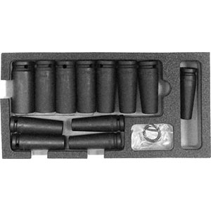 MODULI CON UTENSILI PER CARRELLI ART. 998 G 8A MODULO SINGOLO<br>Larghezza per profondità modulo mm 157,5x310.<br>Contenuto 14 pezzi escluso modulo:<br>12 pz. Art. 982 GCA mm 10-11-12-13-14-15-16-17-19-21-22-24<br>2 sets Art. 982 P 2-3. moduls with tools for trolleys art. 998 G 8A 998G 9LE