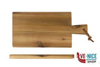 taglieri/mattarelli ACACIA-TAGLIERE RETT. CM 29X14XH.1,5 CON MANICO E CINTURINO IN PELLE, APPENDIBILE KESPER F.ANTON GMBH