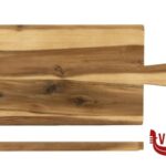 taglieri/mattarelli ACACIA-TAGLIERE RETT. CM 35X18XH.1,5 CON MANICO E CINTURINO IN PELLE, APPENDIBILE KESPER F.ANTON GMBH