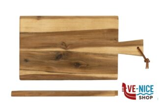 taglieri/mattarelli ACACIA-TAGLIERE RETT. CM 35X18XH.1,5 CON MANICO E CINTURINO IN PELLE, APPENDIBILE KESPER F.ANTON GMBH