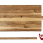 taglieri/mattarelli ACACIA-TAGLIERE RETT. CM 45X22XH.1,5 CON MANICO E CINTURINO IN PELLE, APPENDIBILE KESPER F.ANTON GMBH