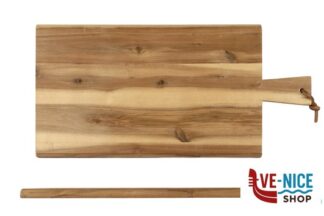 taglieri/mattarelli ACACIA-TAGLIERE RETT. CM 45X22XH.1,5 CON MANICO E CINTURINO IN PELLE, APPENDIBILE KESPER F.ANTON GMBH