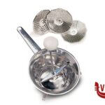 preparazione cibi ACEA PASSAVERDURE-PATATE-FRUTTA INOX 18/8 DIAMETRO 20 CM.   3 DISCHI CON PIEDINI FISSI ART. 2507 GHIDINI CIPRIANO