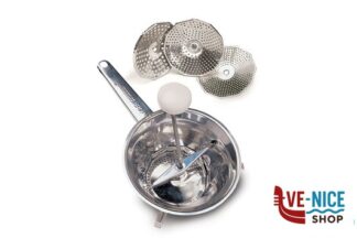 preparazione cibi ACEA PASSAVERDURE-PATATE-FRUTTA INOX 18/8 DIAMETRO 20 CM. 3 DISCHI CON PIEDINI FISSI ART. 2507 GHIDINI CIPRIANO