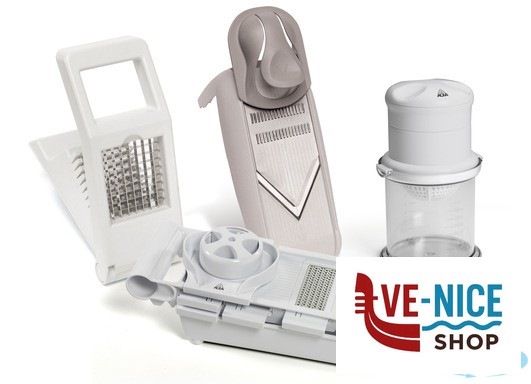 preparazione cibi ACEA MANDOLINO 6 IN 1 GRIGIO CON SCATOLA ART.2554 GHIDINI CIPRIANO - immagine 3