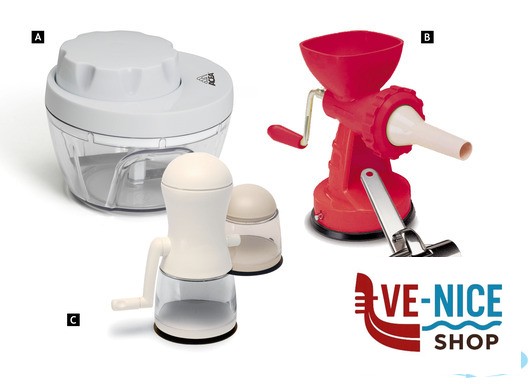 utensili da cucina ACEA TRITASAPORI A LAME ROTANTI CON COPERCHIETTO ART. 2500 GHIDINI CIPRIANO - immagine 4