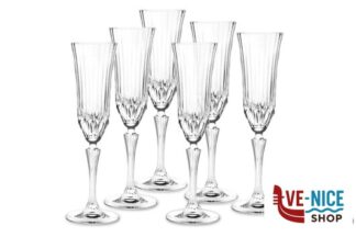 vetro cristallino ADAGIO - CONFEZIONE 6 CALICI FLUTE CL 18 25948020106 RCR CRISTALLERIA ITALIANA