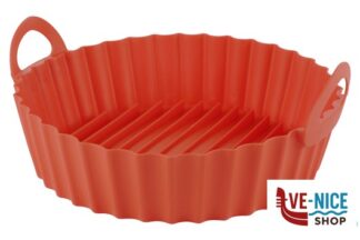 articoli per forno stampi AIR FRYER - STAMPO TONDO SILICONE CON MANICI CM 22 H.8 GUARDINI