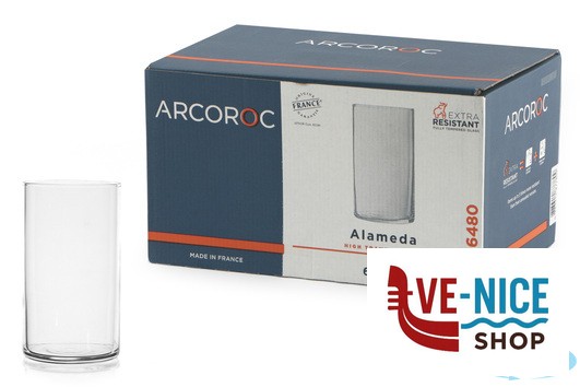 vetro ALAMEDA - CF. 6 BICCHIERI CL 62 Q6480 TEMPERATO ARC INTERNATIONAL FRANCE - immagine 3