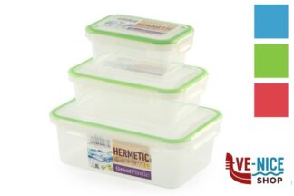 plastica ALBA-SET 3 CONTENITORI RETTANGOLARI LT.1,8 1 0,5 9070 GREAT PLASTIC S.L.