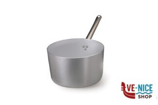 alluminio CASSERUOLA CONICA 3 MM ALLUMINIO 1 MANICO TUBOLARE INOX CM.28 H 15,5 LT 9 SENZA COPERCHIO AGNELLI