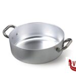 alluminio CASSERUOLA BASSA 3 MM  ALLUMINIO 1 MANICO TUBOLARE INOX  CM.28 H 15,5 H 9 SENZA COPERCHIO AGNELLI