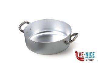 alluminio CASSERUOLA BASSA 3 MM  ALLUMINIO 1 MANICO TUBOLARE INOX  CM.28 H 15,5 H 9 SENZA COPERCHIO AGNELLI