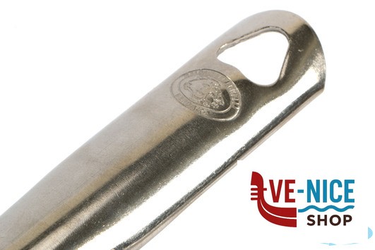 alluminio PADELLA 3 MM SVASATA ALLUMINIO 3 MM ALTA A SALTARE CON MANICO TUBOLARE INOX CM 20 H 5,5 AGNELLI - immagine 4