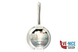 alluminio PADELLA DRITTA ALLUMINIO A FRIGGERE 3 MM CON MANICO TUBOLARE CM 28 H 6 AGNELLI